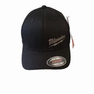 Milwaukee Tools Fitted Black Flexfit Logo  Cap